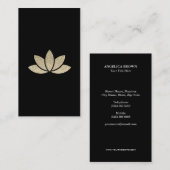 Carte de visite de fleur de Lotus de parties (Devant / Derrière)