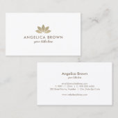 Carte de visite de fleur de Lotus de parties (Devant / Derrière)