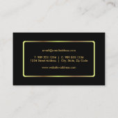 Carte de visite de fleur de Lotus d'or (Dos)