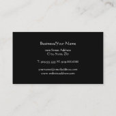 Carte de visite de fleur de Lotus noir et blanc (Dos)