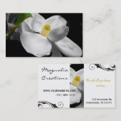 Carte de visite de fleur de magnolia (Devant / Derrière)