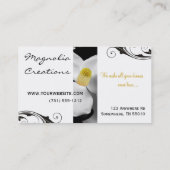 Carte de visite de fleur de magnolia (Dos)