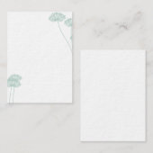 Carte de visite de fleur de pissenlit (Devant / Derrière)