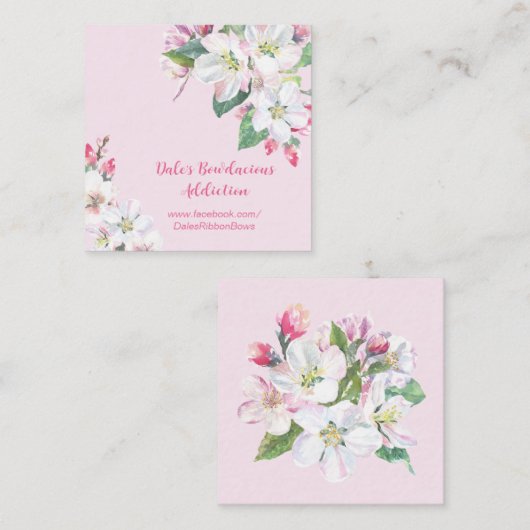carte de visite de fleur de pomme (Devant / Derrière)