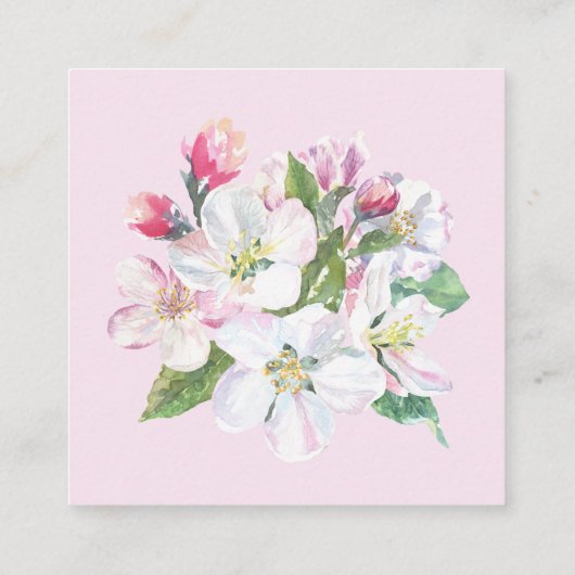 carte de visite de fleur de pomme (Dos)