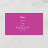 Carte de visite de fleuriste (Dos)