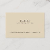 carte de visite de fleuriste (Dos)