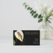 Carte de visite de fleuriste blanc LiLy Garden (Debout devant)