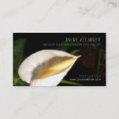 Carte de visite de fleuriste blanc LiLy Garden (Dos)