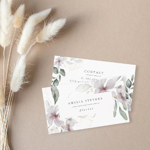 Carte de visite de fleuriste Bouquet Élégant