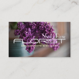 Carte de visite de fleuriste de livraison de fleur