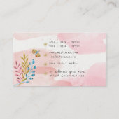 carte de visite de fleuriste rose (Dos)