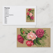 Carte de visite de fleurs (Devant / Derrière)