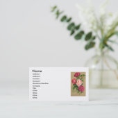 Carte de visite de fleurs (Debout devant)