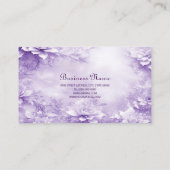 Carte de visite de fleurs blanches violettes (Dos)