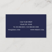 Carte de visite de fleurs bleues (Dos)