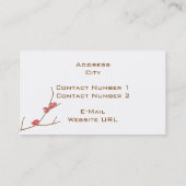 Carte de visite de fleurs d'amandes (Dos)