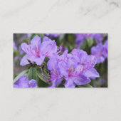 carte de visite de fleurs d'azalée violet (Dos)