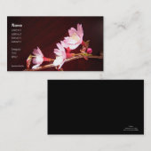 Carte de visite de fleurs de cerisier (Devant / Derrière)