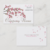 Carte de visite de fleurs de cerisier (Devant / Derrière)