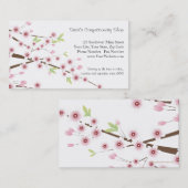 Carte de visite de fleurs de cerisier (Devant / Derrière)