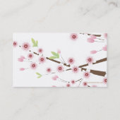 Carte de visite de fleurs de cerisier (Dos)