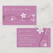 Carte de visite de fleurs de cerisier (Devant / Derrière)