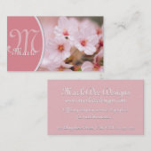 Carte de visite de fleurs de cerisier (Devant / Derrière)