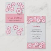 Carte de visite de fleurs de cerisier (Devant / Derrière)