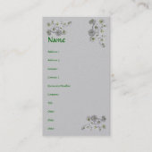 Carte de visite de fleurs de couronnes nuptiales (Devant)