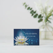 Carte de visite de fleurs de lotus élégant moderne (Debout devant)