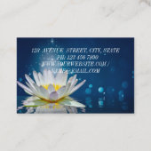 Carte de visite de fleurs de lotus élégant moderne (Dos)