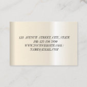 Carte de visite de fleurs de lotus élégant moderne (Dos)