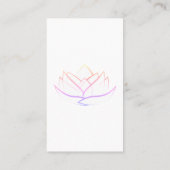 Carte de visite de fleurs de Lotus simple et brill (Dos)