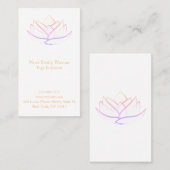 Carte de visite de fleurs de Lotus simple et brill (Devant / Derrière)