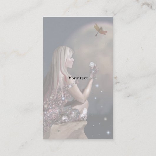 Carte de visite de fleurs de lune (Dos)