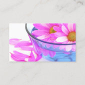 Carte de visite de fleurs de massage spa (Dos)