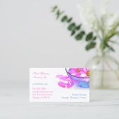 Carte de visite de fleurs de massage spa (Debout devant)