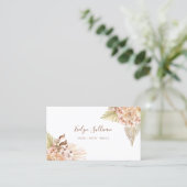 carte de visite de fleurs de pêche de bouho (Debout devant)