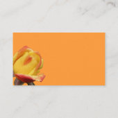 Carte de visite de fleurs de rose jaune (Dos)
