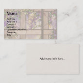 Carte de visite de fleurs de Tiffany (Devant / Derrière)