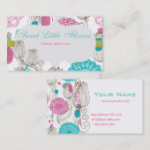 Carte de visite de fleurs de tulipes sucrées (Devant / Derrière)