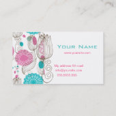 Carte de visite de fleurs de tulipes sucrées (Dos)