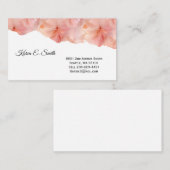 Carte de visite de fleurs d'encre (Devant / Derrière)