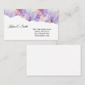 Carte de visite de fleurs d'encre (Devant / Derrière)