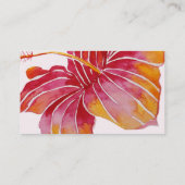 Carte de visite de fleurs d'Hibiscus hawaïen (Dos)