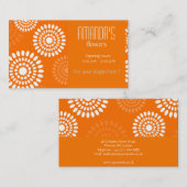 Carte de visite de fleurs d'orange d'été (Devant / Derrière)