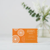 Carte de visite de fleurs d'orange d'été (Debout devant)