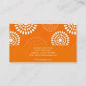 Carte de visite de fleurs d'orange d'été (Dos)