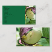 Carte de visite de fleurs d'orchidées blanches (Devant / Derrière)